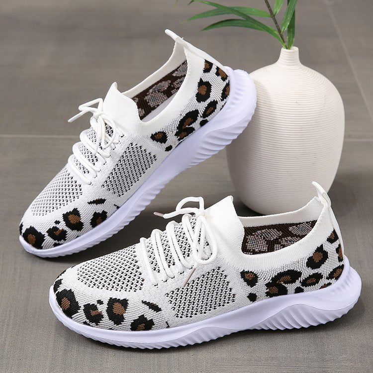 Dame Åndbare Sneakers med moderigtigt Leopardmønster Stilla