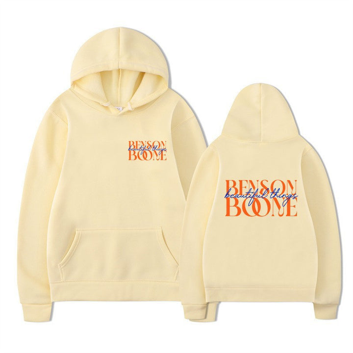 Dame hoodie med kreativt print og blød indvendig Skovae