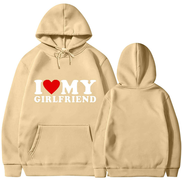 Kvinders afslappede hoodie med hjertegrafik Skovae