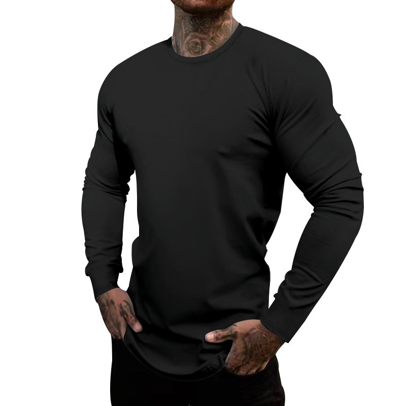 Herre langærmet T-shirt lavet af åndbart materiale med tætsiddende pasform Stilla
