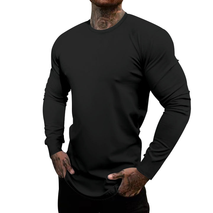 Herre langærmet T-shirt lavet af åndbart materiale med tætsiddende pasform Stilla