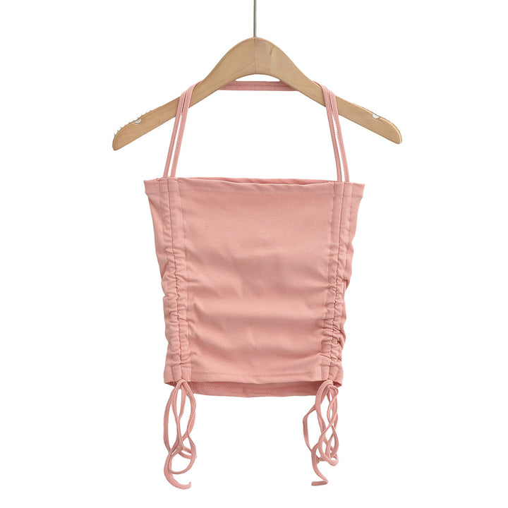 Dame Crop-Top med rynket design og justerbare stropper Stilla