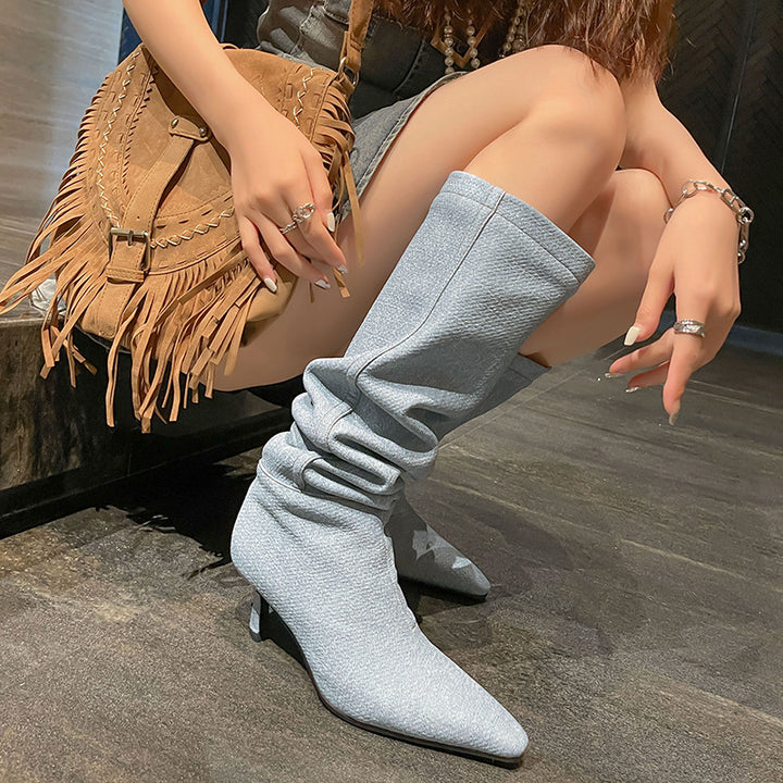 Femme Slouchy Højhælede Over-the-Knee Støvler Stilla 1749742325