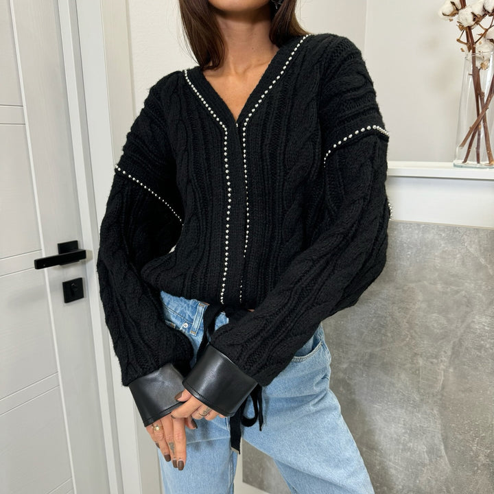 Damer Mode Strik Sweater med Statement Print Stilla