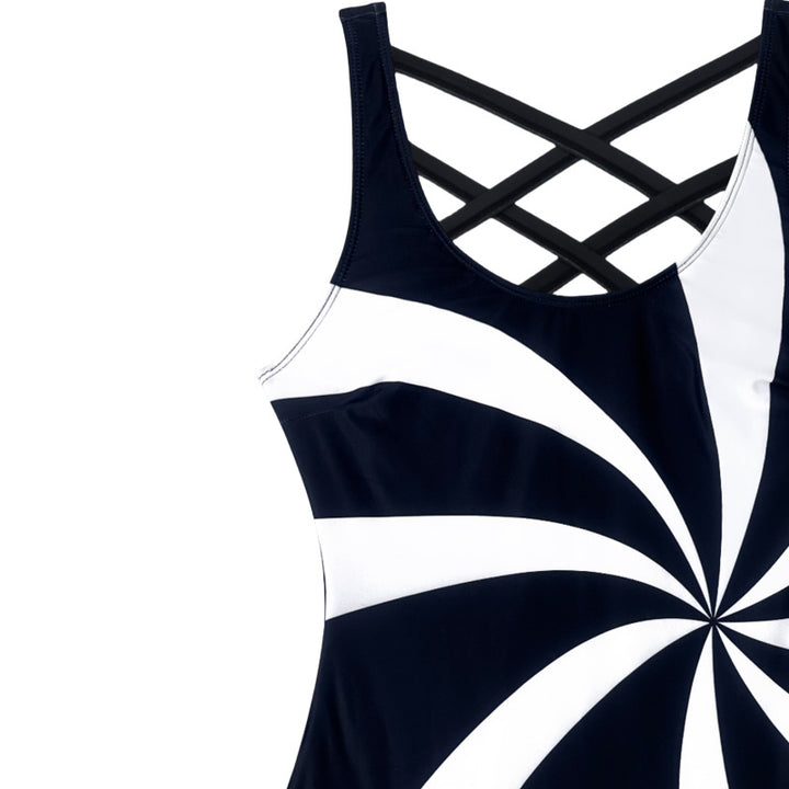 Dame Én-delt Badedragt med spiralformet Design Stilla