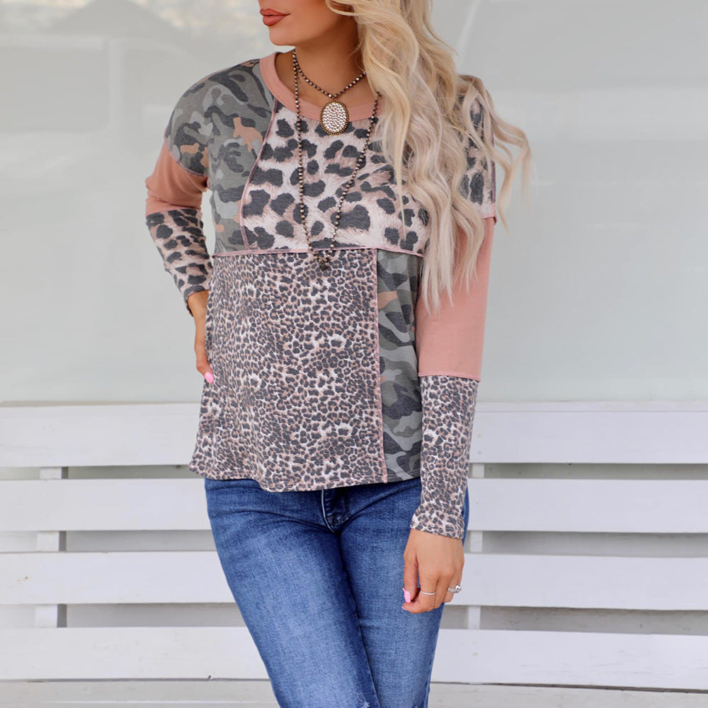 Dame Fashionabel Dyremønster Pullover Stilla