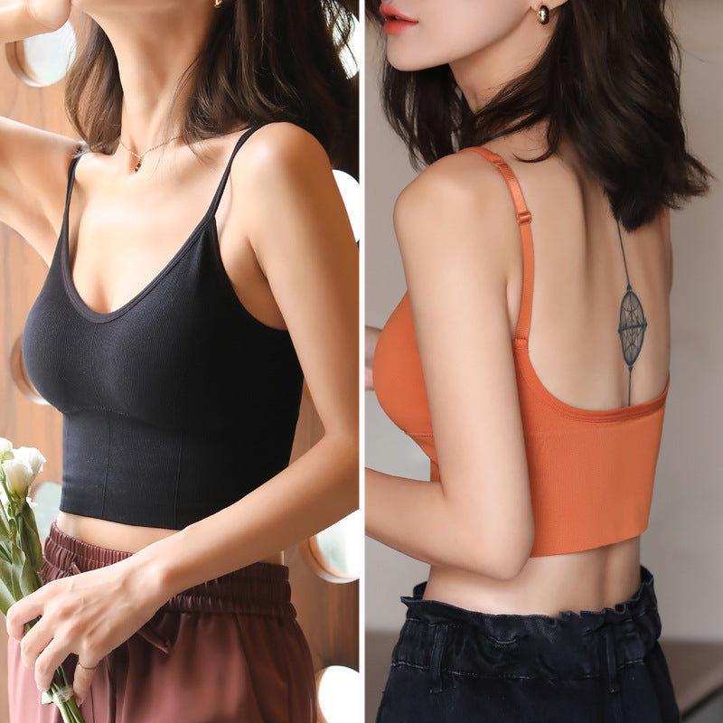 Dame Sports Crop-Top med justerbare stropper og åndbar ribstrukturen Stilla