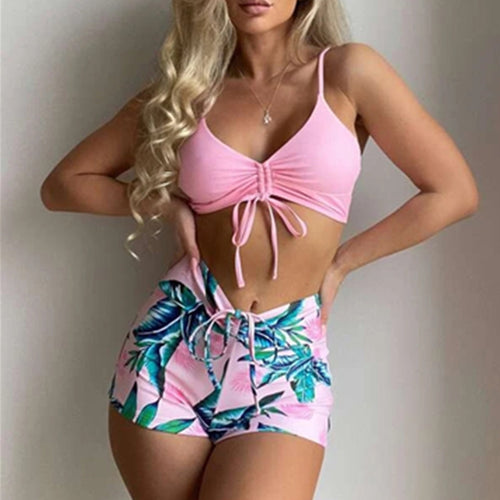 Dame bikini-sæt med justerbare stropper og moderigtigt bånd Stilla