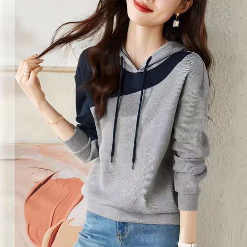 Kvinderne fashionable hoodie med tekstureret design Stilla