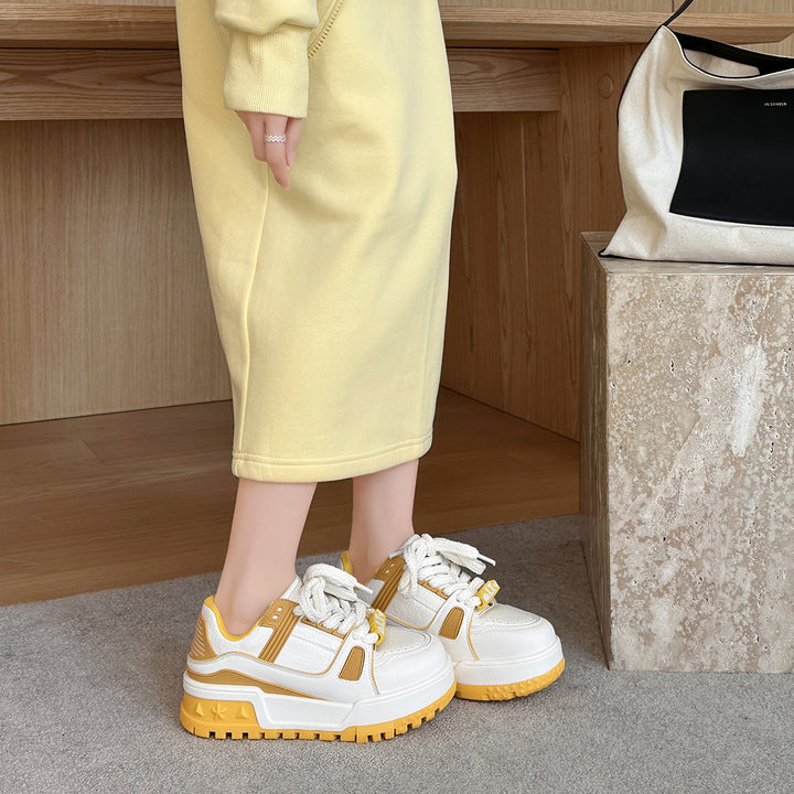 Femme Chunky-sål snørebånd sneakers med struktureret overdel Stilla