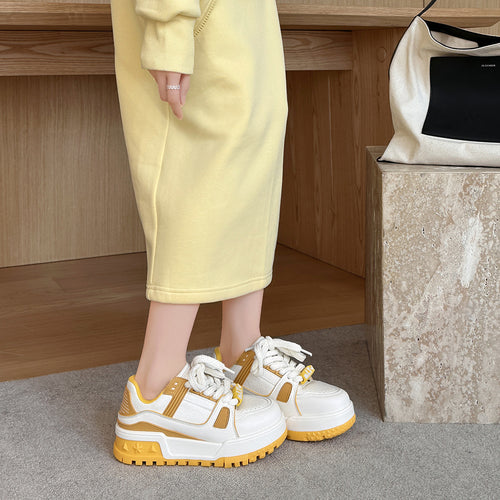 Femme Chunky-sål snørebånd sneakers med struktureret overdel Stilla