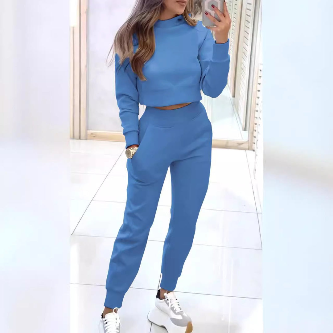 Damer sportsæt med cropped top og komfortable joggebukser Stiila