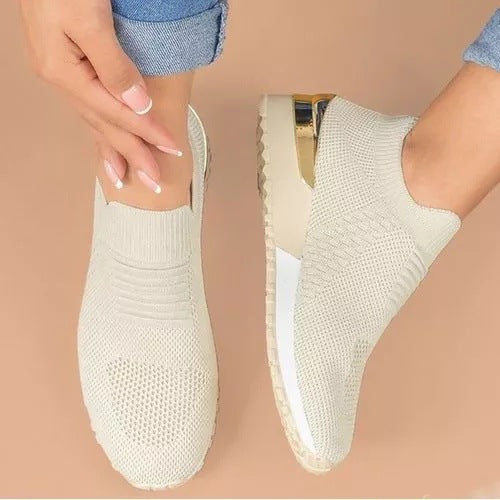 Dame Åndbare Slip-On Sportsko med fleksibel Sål Stilla