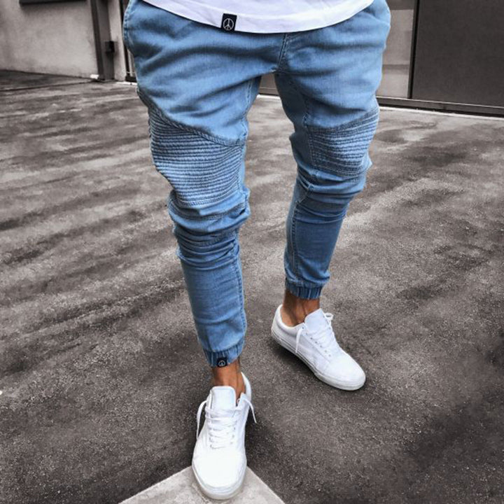 Herrer Komfortable Slim-Fit Joggingbukser med elastisk talje Stilla