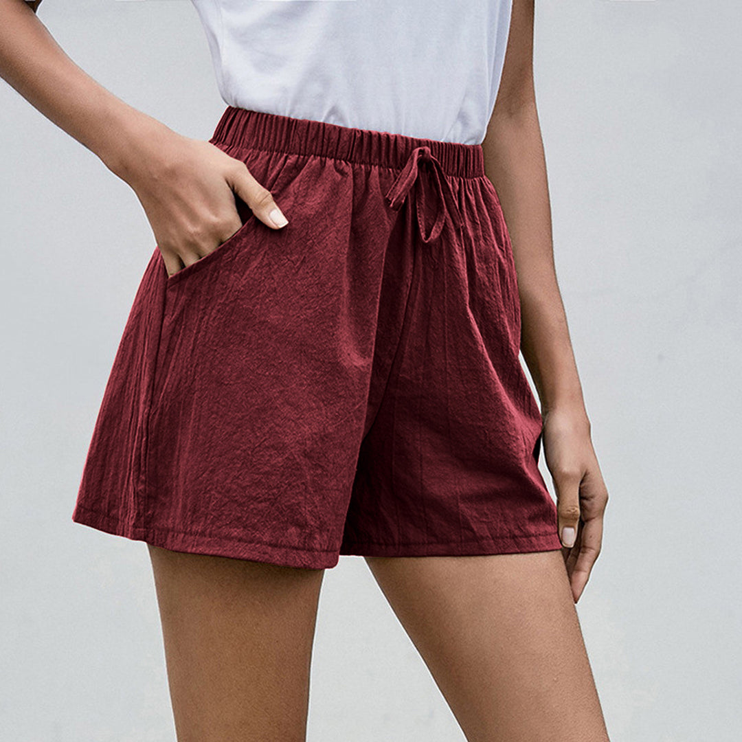 Dame behagelige shorts med elastisk talje og lommer Stilla