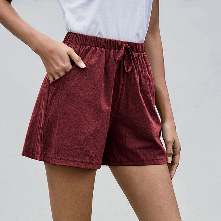 Dame behagelige shorts med elastisk talje og lommer Stilla