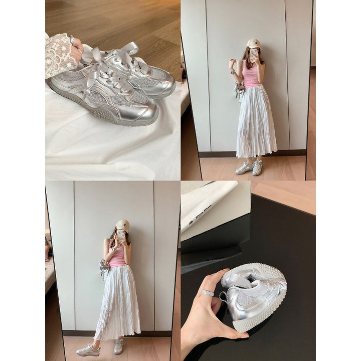 Dame Lettere Sport Sneakers med Sikker Snørebåndslukning Stilla