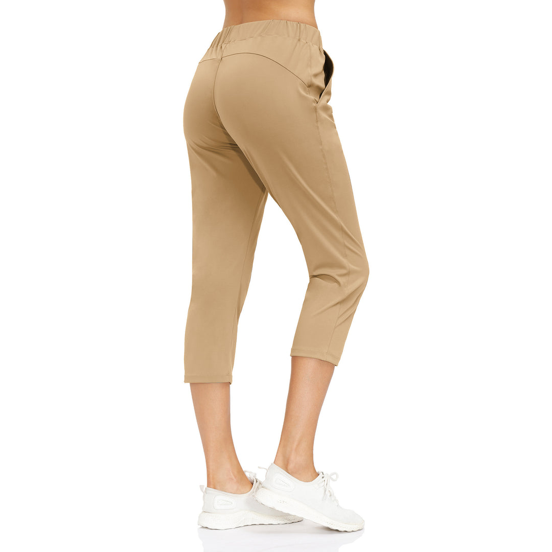Dame Sporty 3/4-bukser med elastisk talje og praktiske sidelommer Stilla