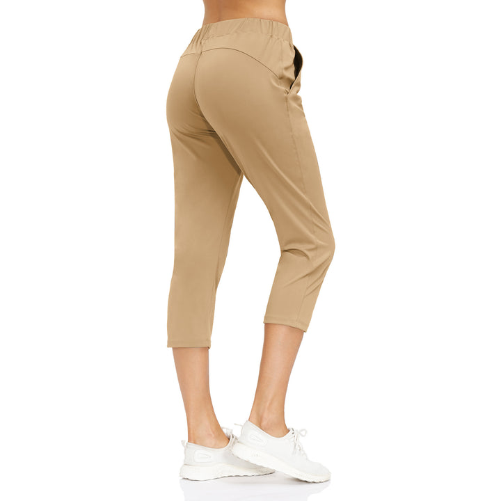 Dame Sporty 3/4-bukser med elastisk talje og praktiske sidelommer Stilla