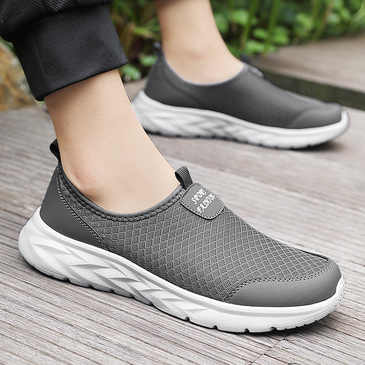 Herrer Slip-On Sportsneaker med åndbart mesh-design Stilla