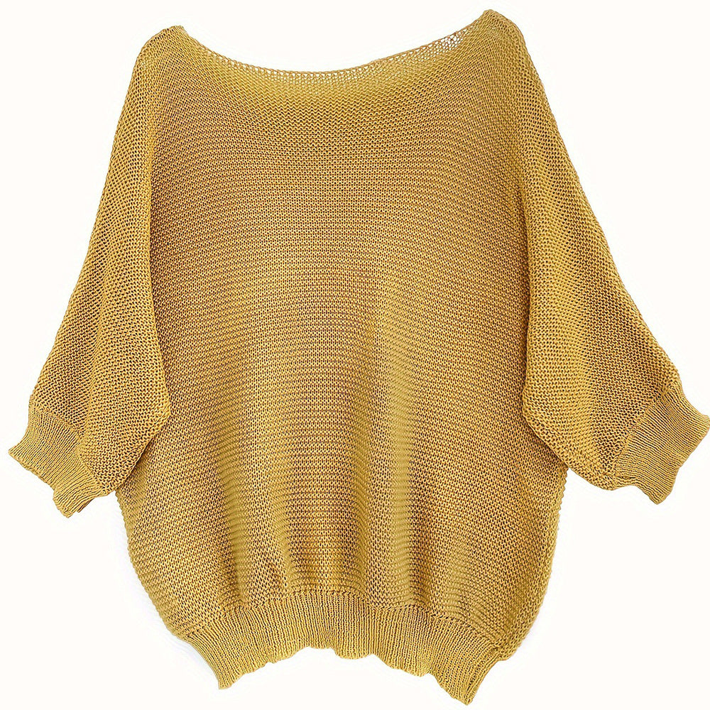 Femme Oversized Strikpullover med flagermusærmer Stilla