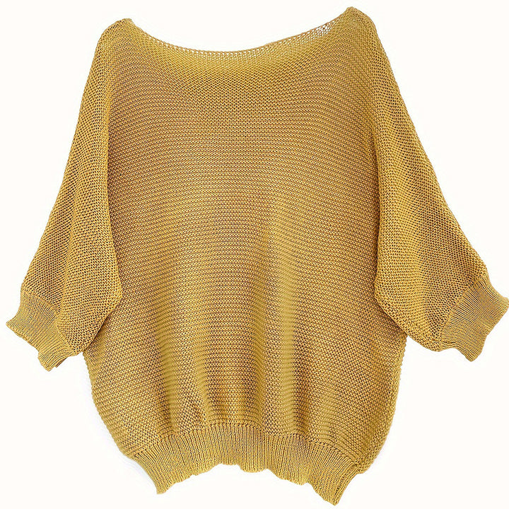 Femme Oversized Strikpullover med flagermusærmer Stilla
