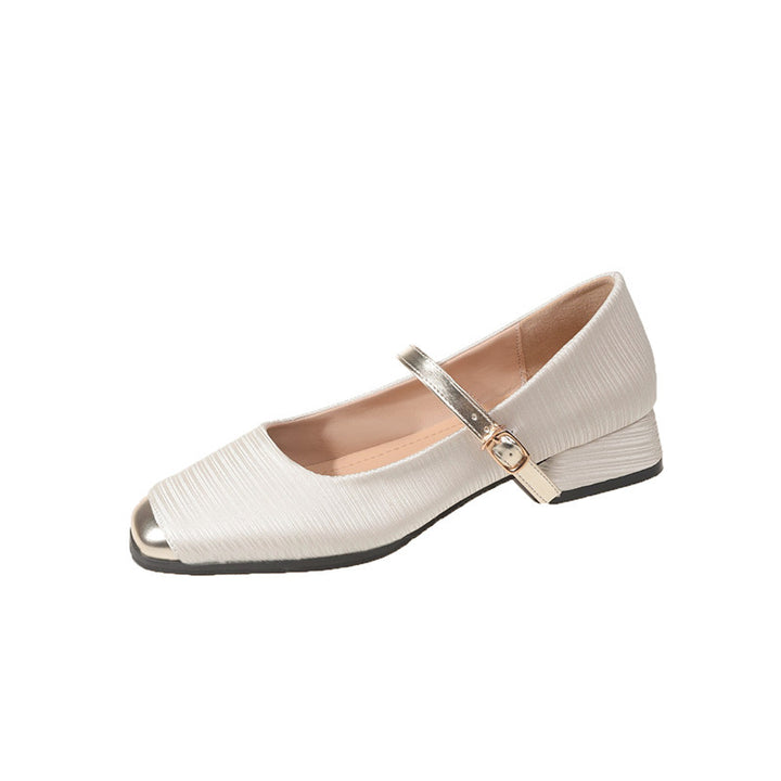 Damer elegante Mary Jane Ballerinas med metalliske accenter Stilla