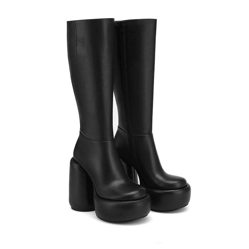 Femme Over-the-Knee Chunky Plattform Støvler Stilla