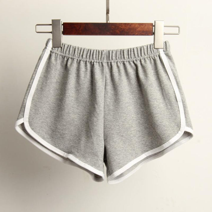 Dame Sporty Shorts med elastisk talje og kontraststriber Skovae