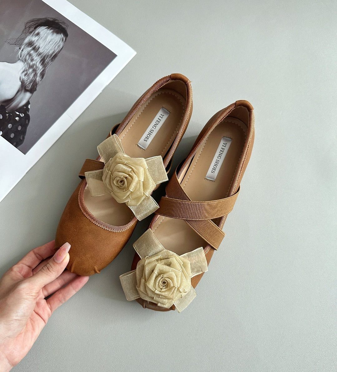 Kvinder Dekorative Blomster Accent Ballerinas Stilla