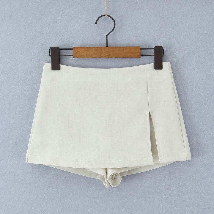 Dame sporty high-waist shorts med elegant snit og sidelæg Stilla