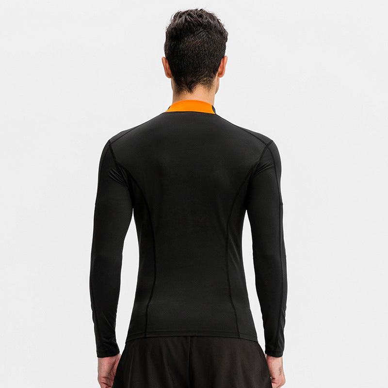 Herrer funktionel T-shirt med høj krave og elastisk materiale Stilla