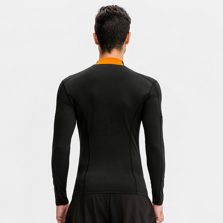 Herrer funktionel T-shirt med høj krave og elastisk materiale Stilla