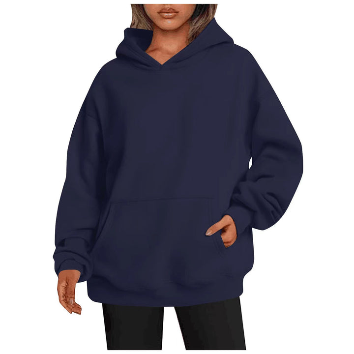 Kvinders oversized hoodie med praktiske kængurulommer og blød indvendig foring Skovae