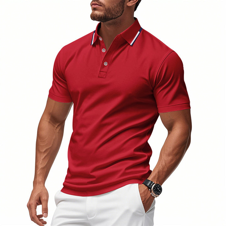 Herren poloshirt med struktureret krave og åndbare egenskaber Stilla