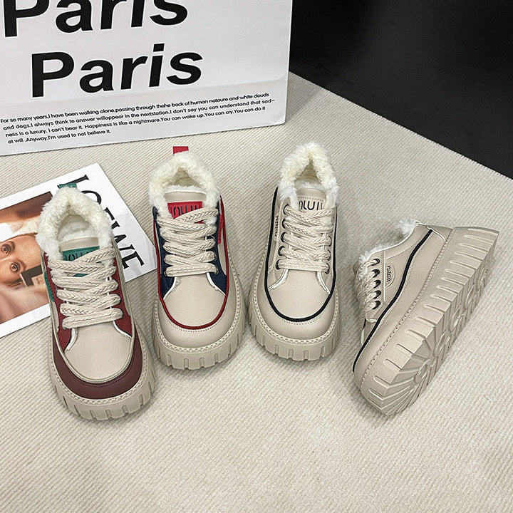 Dame Chunky Sneakers med varmt foer og skridsikker profilsål Stilla