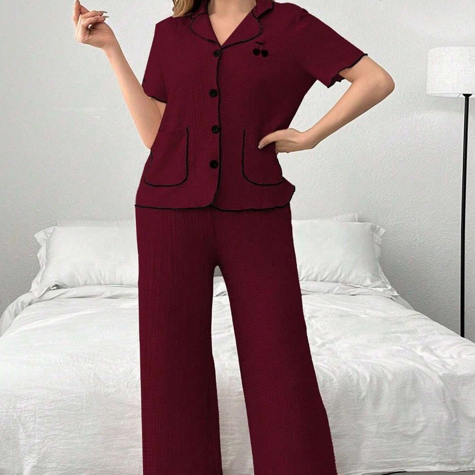 Femme Relaxed Fit Korte Ærmer Pyjamasæt Stilla