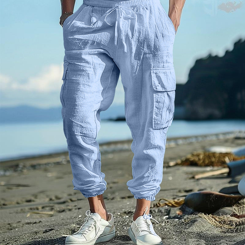 Herren Cargo-bukser med elastisk talje og praktiske lommer Stilla 1754373691