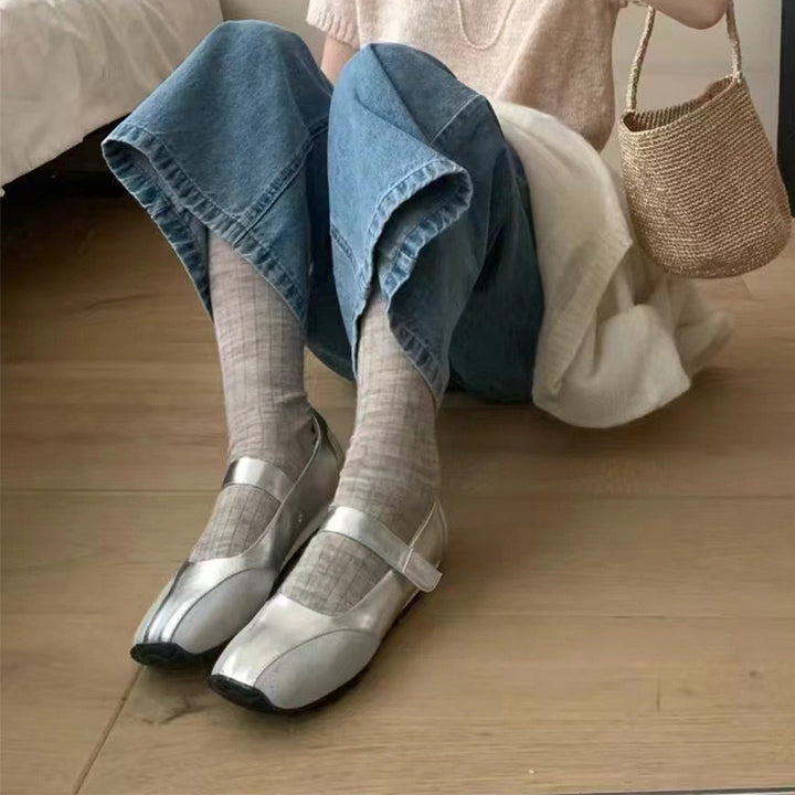 Dame Chic Mary Jane Ballerinaer med komfortremme Stilla