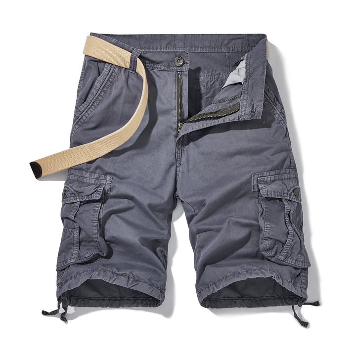 Herre cargo-shorts med justerbart bælte og flere sidelommer Stilla