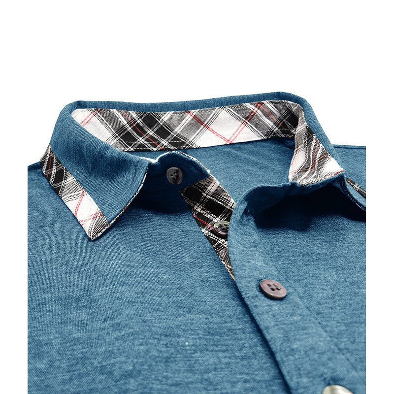 Herrer poloshirt med kontrastfarvet krave og stilfuld brystlomme Stilla