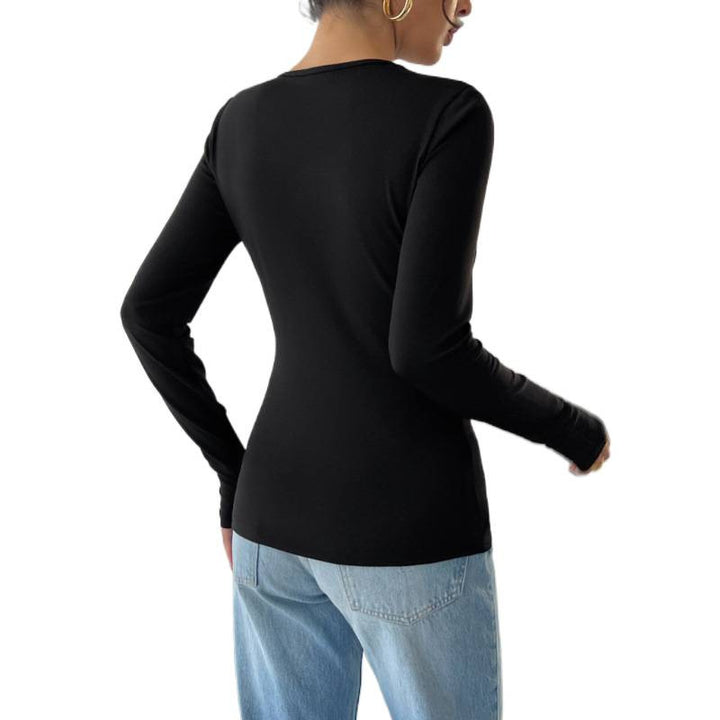 Dame Elegant Langærmet Bodysuit med dekorative Blomsteraccenter Skovae