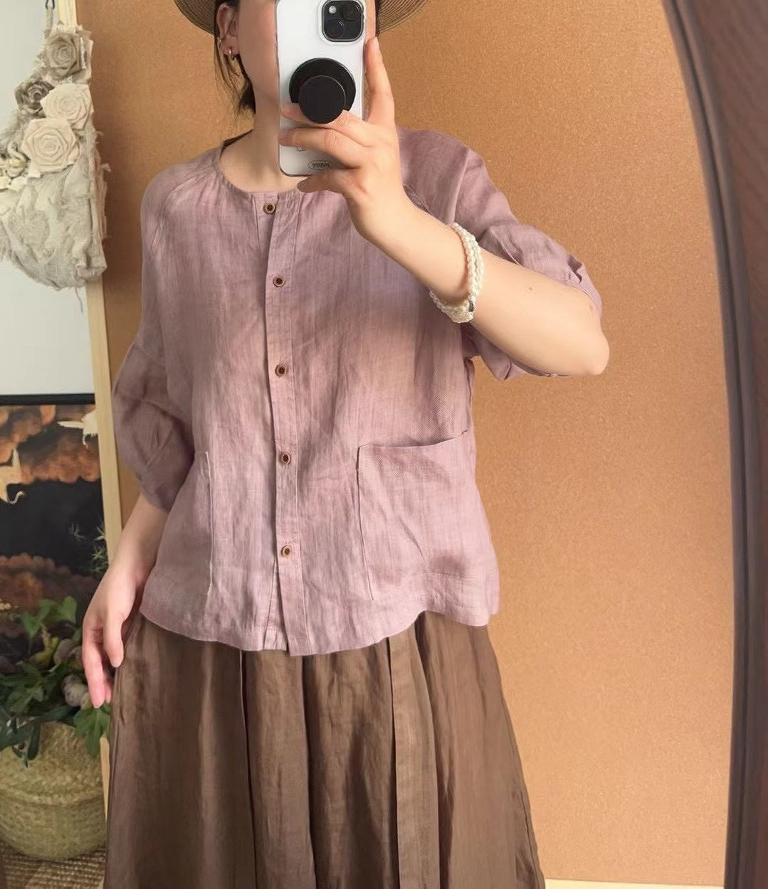 Femme Button-Up Let Linnedel Stilla