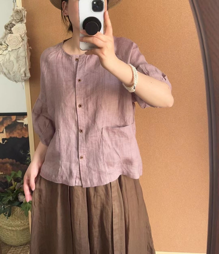 Femme Button-Up Let Linnedel Stilla