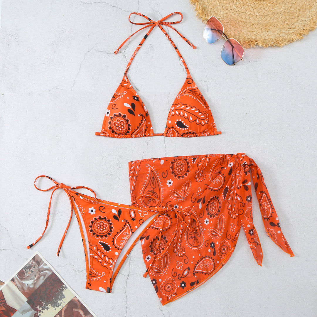 Dame Bikini-sæt med trendy bindemønster Stilla