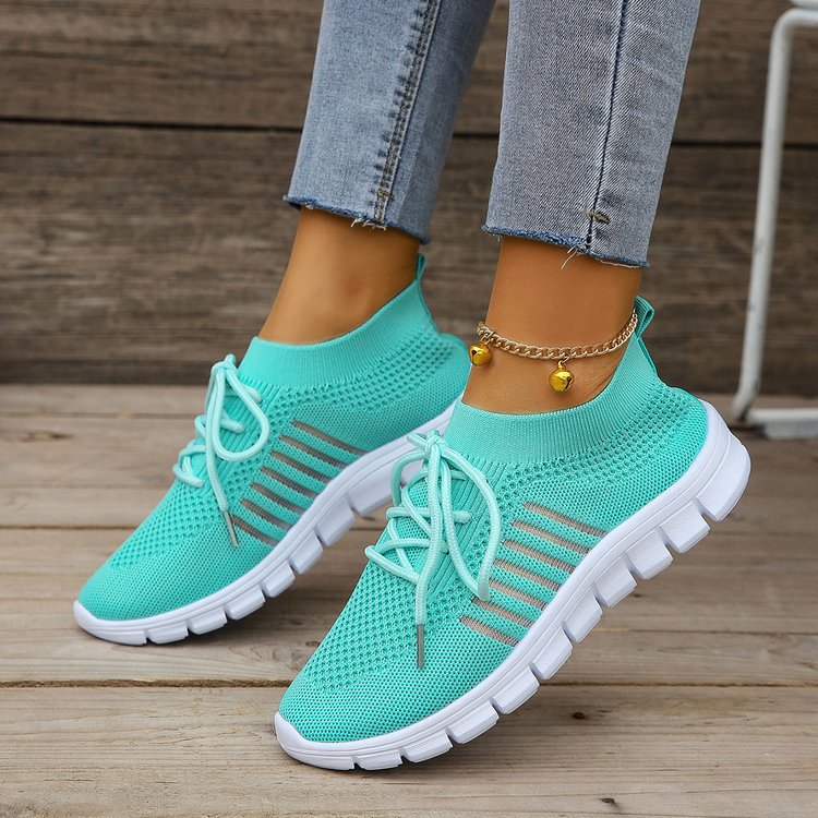 Dame komfortable og åndbare sneakers med elastisk netstof Stilla