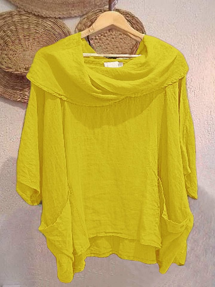 Damer Oversize Bluse med generøs krave Stilla