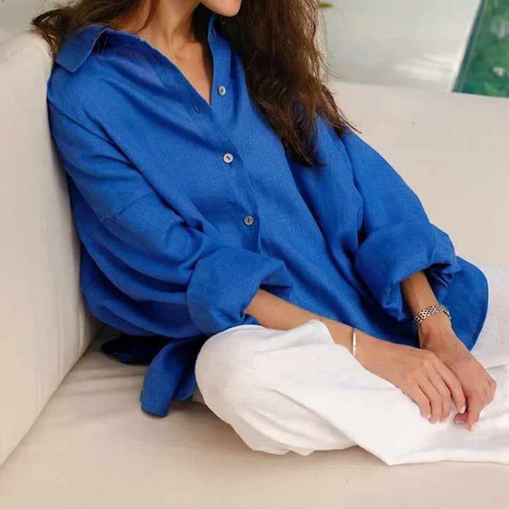 Dame luftig linned blouse Stilla