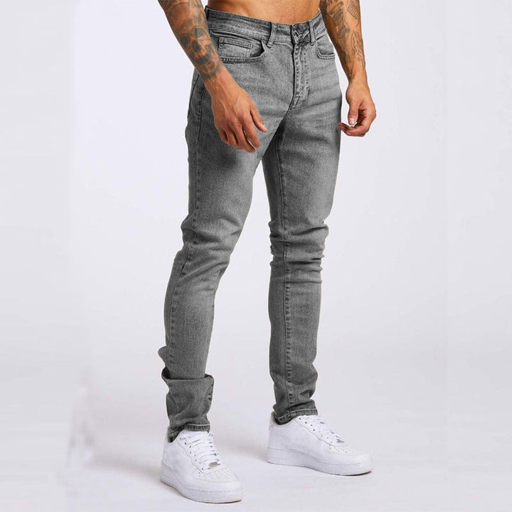 Herrer Slim-Fit Denim Jeans med hoftefremhævende snit og høj elasticitet Stilla