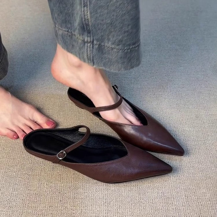Damer Stilfulde Slingback Spidse Tå Ballerinas Stilla